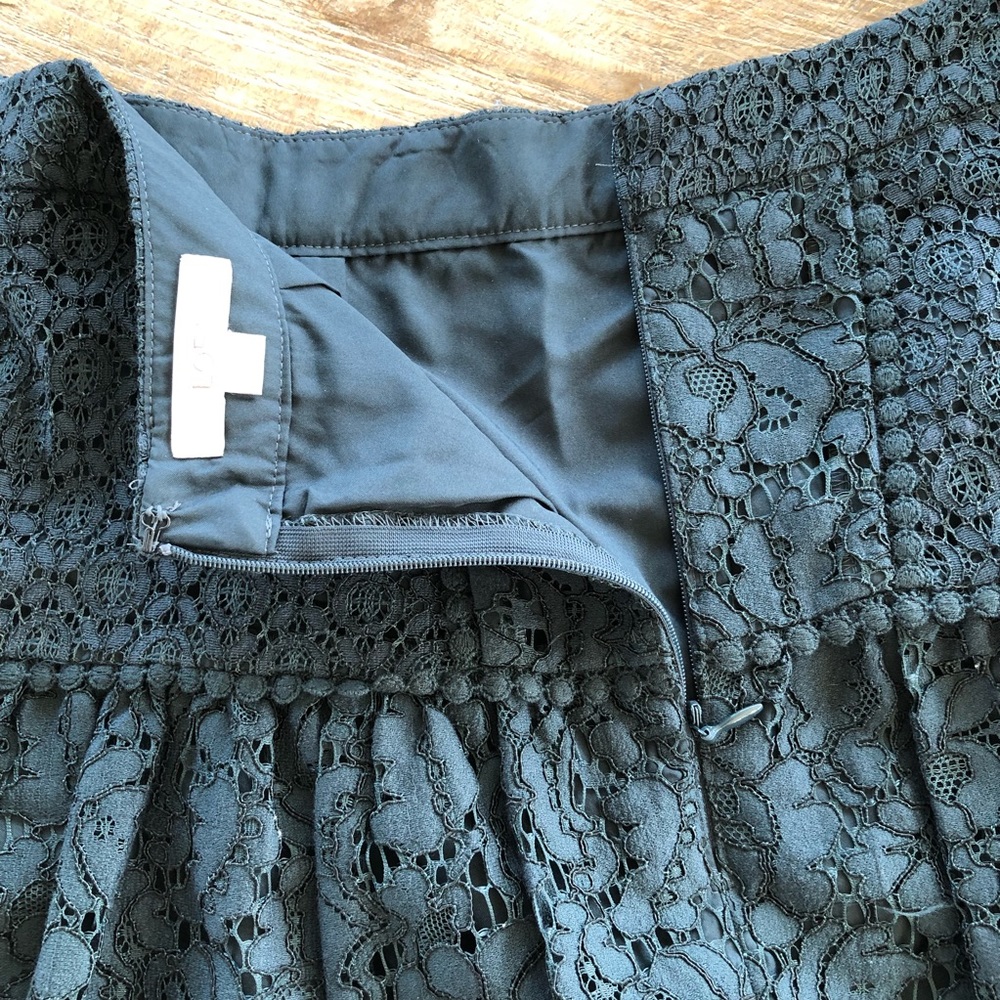 Sz OO Loft Black Lace Skirt NEW - Picture 7 of 10